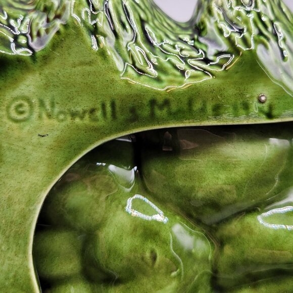 Vintage Hobbyist Ceramic Green Christmas Tree Shaped Decor or Candy Dish - Picture 7 of 8